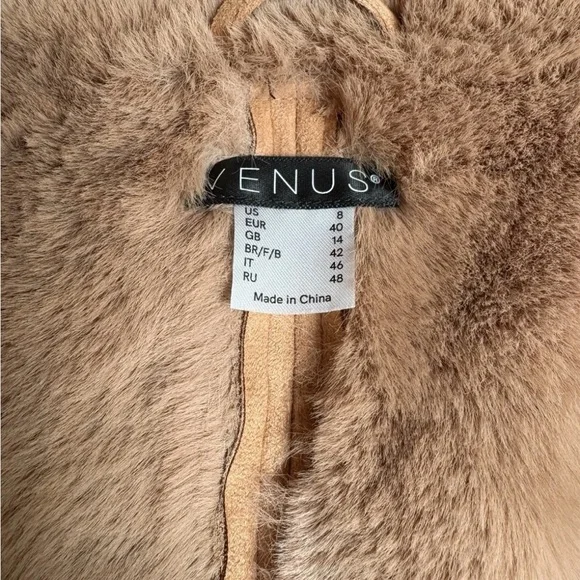 VENUS Plush Tan Teddy Jacket - Picture 3 of 6